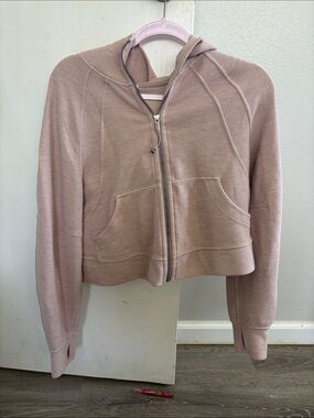 lululemon athletica Cropped Zip Hoodie in Dusty Rose